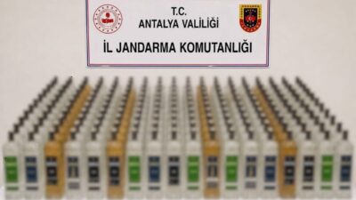 Antalya’da, jandarma ekipleri tarafından Alanya ve Manavgat ilçelerinde kaçak alkol