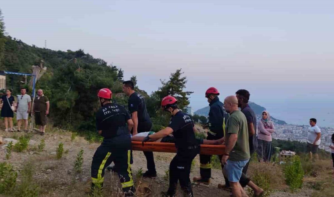Alanya ilçesinde bulunan bir ATV aracı kontrolden çıkarak 20 metrelik