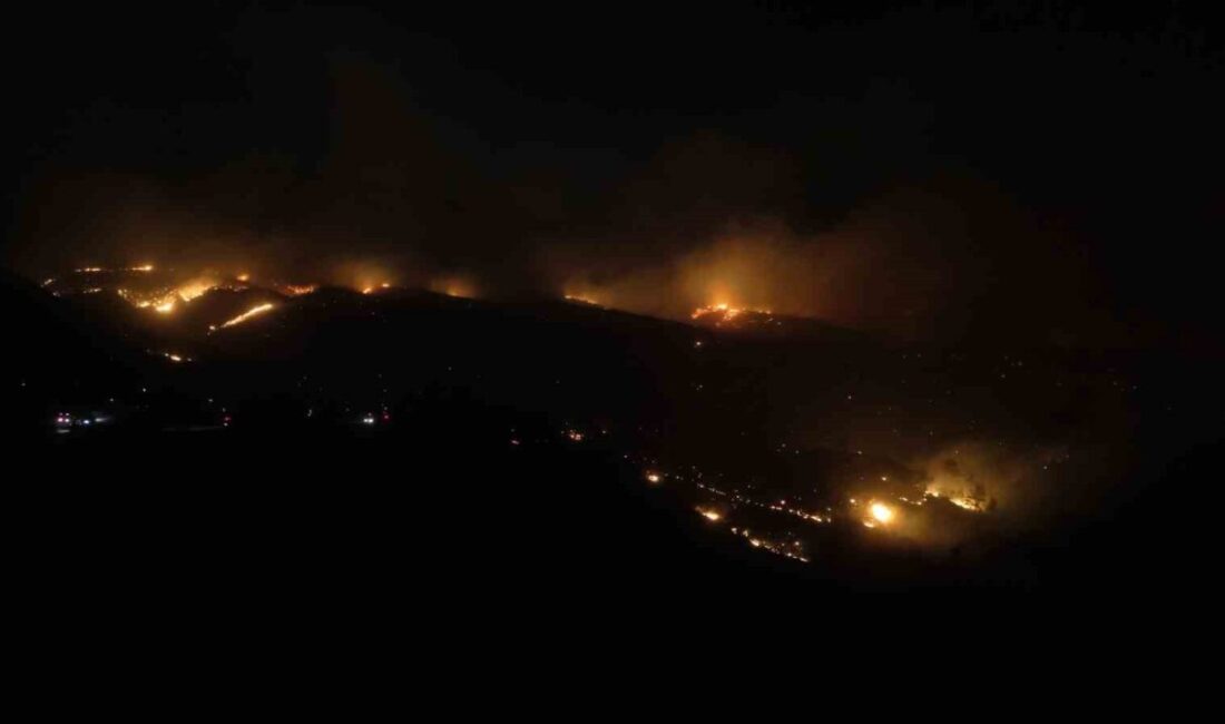 Alanya ilçesine bağlı Sapadere Mahallesi’nde başlayan orman yangını, rüzgarın etkisiyle