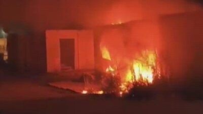 Hatay’ın Kırıkhan ilçesinde bulunan bir konteyner, Mimar Sinan Mahallesi’nde meydana