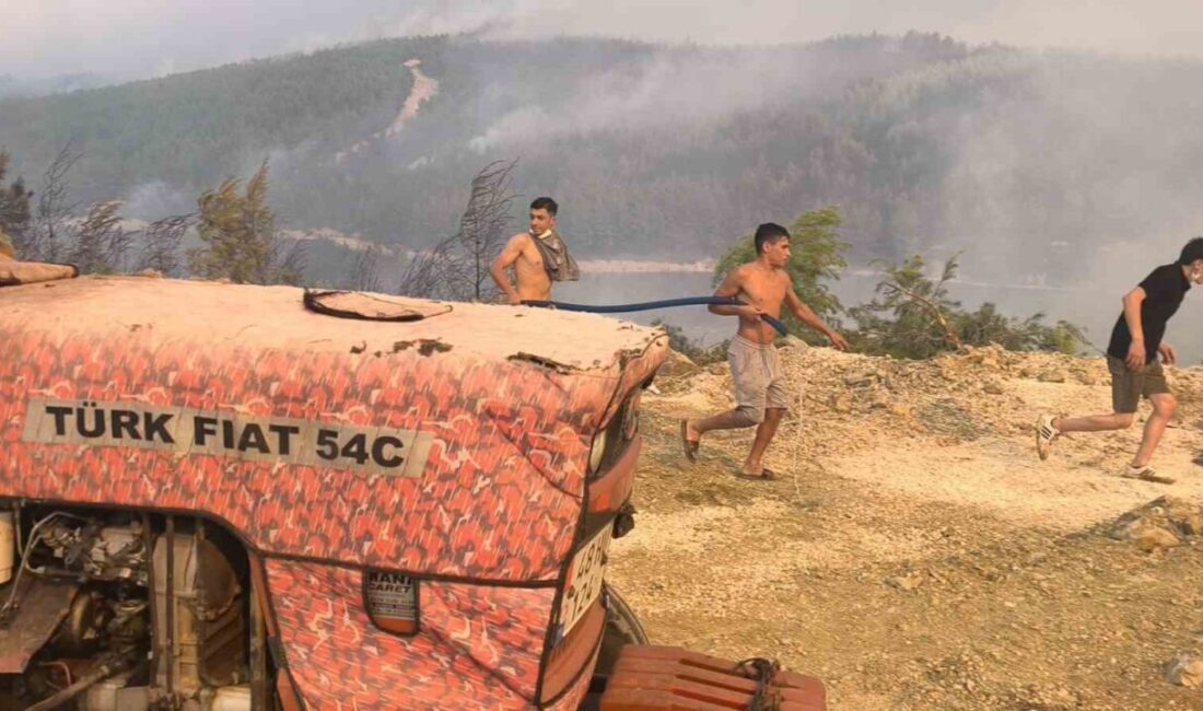 Muğla’nın Seydikemer ilçesindeki orman yangınına hem havadan hem karadan aralıksız