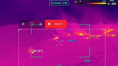 Aydın’ın Çine ilçesindeki orman yangınının kontrol altına alınması için yoğun