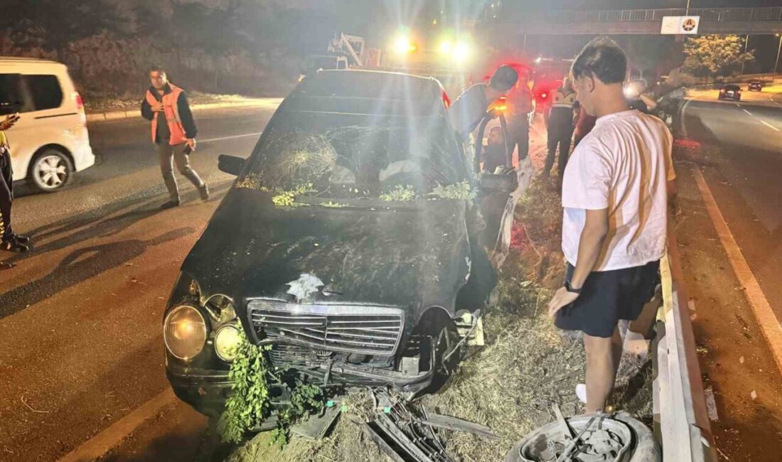 Safranbolu ilçesinde bir sürücü, alkollü halde kullandığı aracıyla aydınlatma direğine