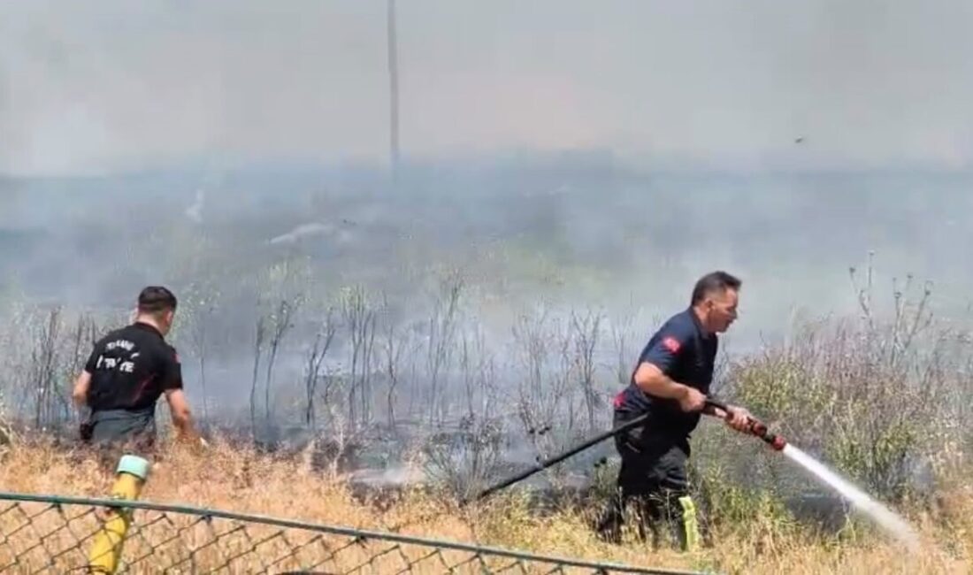 Afyonkarahisar’da, İkinci Küçük Sanayi Sitesi yakınlarındaki boş arazide meydana gelen