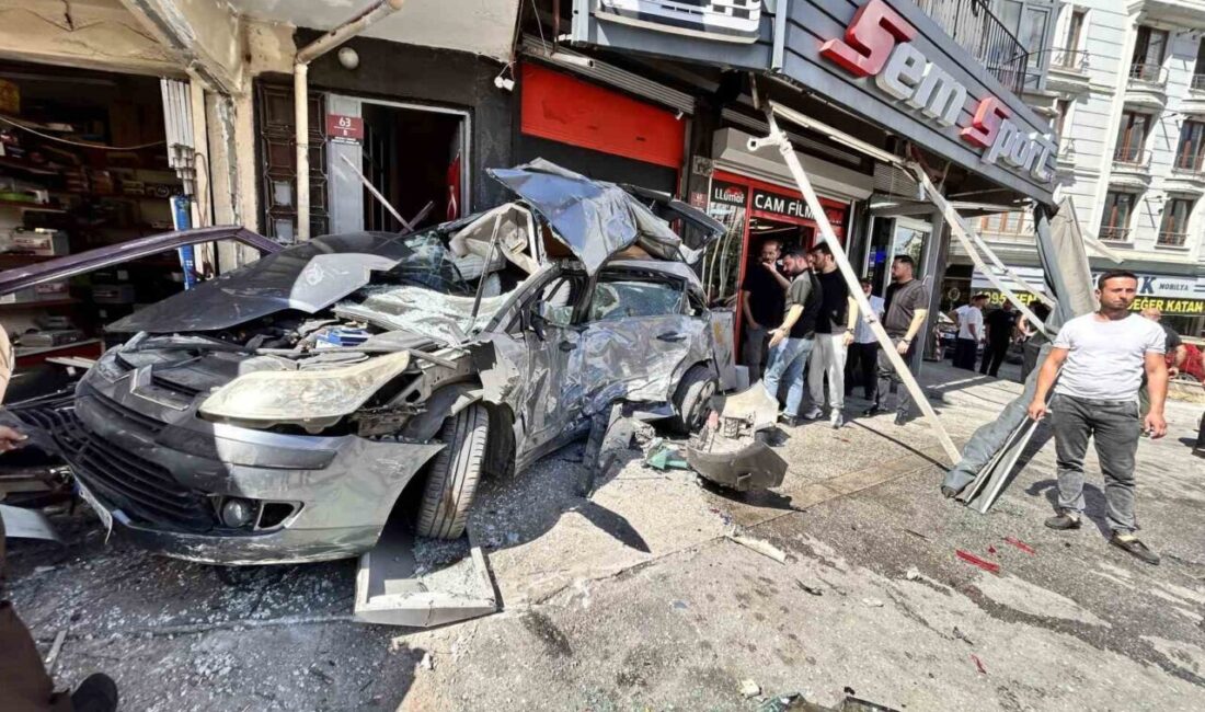 Ankara’da meydana gelen bir trafik kazasında sürücüsünün kontrolünden çıkan EGO
