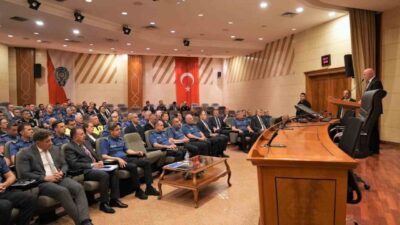 Ankara’da gerçekleştirilen toplantıda, Ankara İl Emniyet Müdürü Maksut Yüksek, 36.