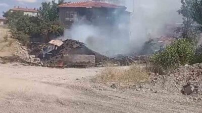 Ankara’nın Altındağ ilçesinde, yabani otları temizlemek amacıyla başlatılan ateş, kontrolün