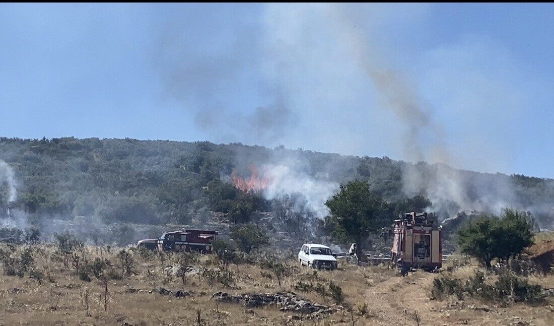 Denizli’nin Tavas ilçesinde meydana gelen orman yangını, hızlı müdahale sayesinde