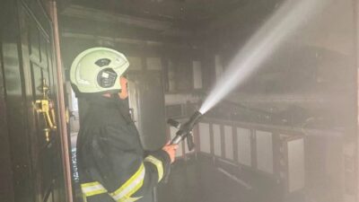 Arsuz ilçesine bağlı Gözcüler Mahallesi’nde bir evde meydana gelen yangın