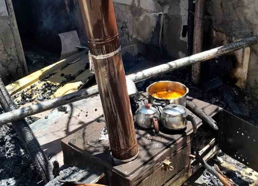 Niğde’nin Çamardı ilçesine bağlı Yelatan köyünde bir evin avlusunda çıkan