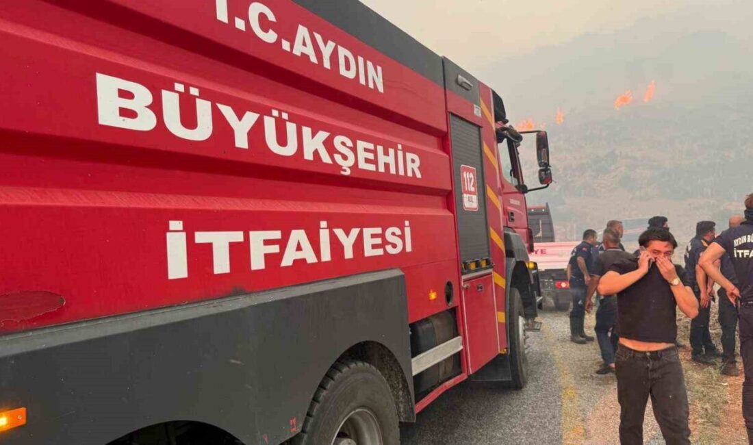 Çine ilçesi Kavşit Mahallesi’nde meydana gelen orman yangınına Aydın Büyükşehir