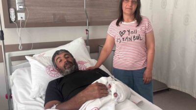 Erzincan’ın Tercan ilçesine bağlı Bağpınar köyünde ayçiçeği tarlasını sularken ayı