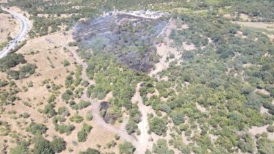 Çanakkale’ye bağlı Ayvacık ilçesinin Büyükhusun köyü civarında, bugün öğleden sonra