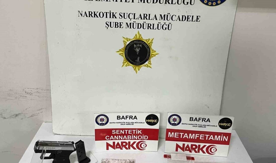 Bafra ilçesinde gerçekleştirilen bir operasyonda, Samsun İl Emniyet Müdürlüğü Bafra