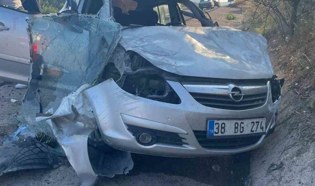 Balıkesir’in İvrindi ilçesinde meydana gelen tek taraflı trafik kazasında, aracın