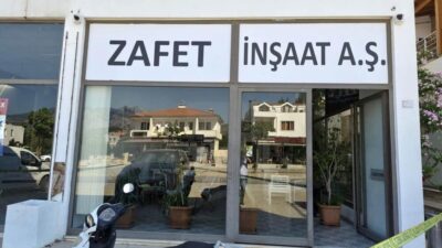 Muğla’nın Datça ilçesinde, iş adamı Zafet Bülbül’ün iş yerinde başından
