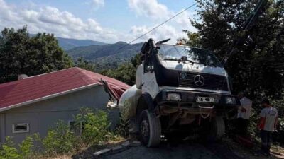 Zonguldak’ın Kozlu ilçesinde meydana gelen olayda, kontrolden çıkan bir beton