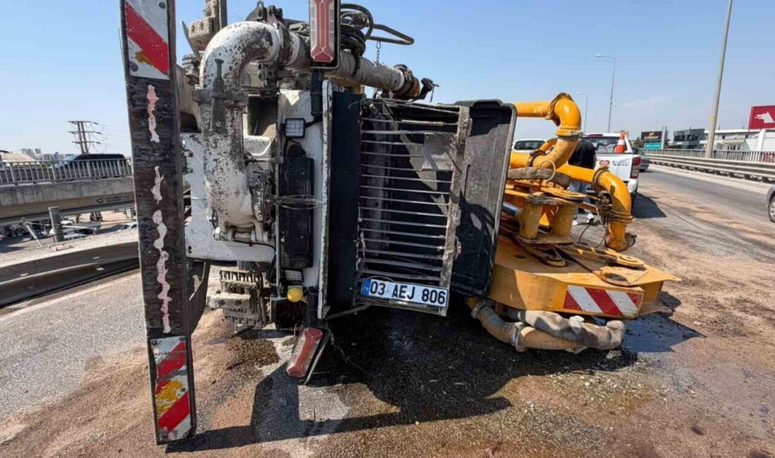 Antalya’nın Aksu ilçesinde meydana gelen olayda, bir beton pompası kamyonu
