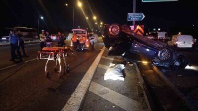 Beykoz’da meydana gelen bir trafik kazasında, hızla seyir halindeki bir