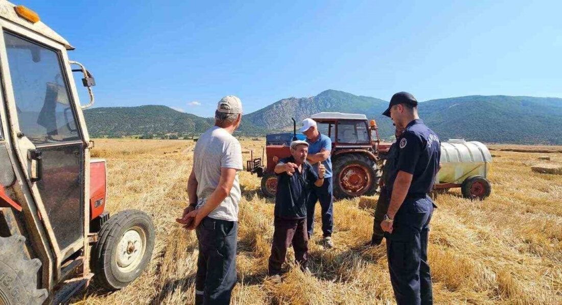 Bilecik’te Jandarma Ekipleri Biçerdöver Operatörlerine Yangın Eğitimi Verdi Bilecik İl