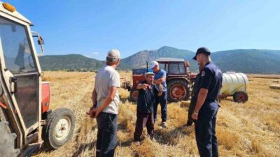 Bilecik’te Jandarma Ekipleri Biçerdöver Operatörlerine Yangın Eğitimi Verdi Bilecik İl