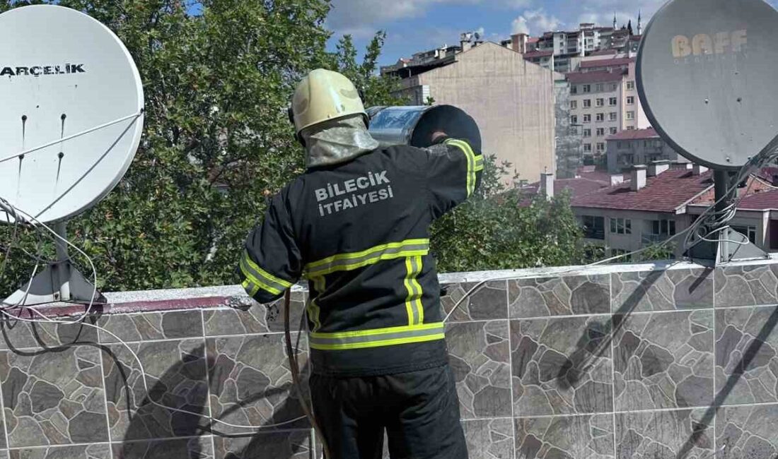 Bilecik’te, Gazipaşa Mahallesi Dedeoğlu Caddesi’nde yer alan bir restoranın bacasında