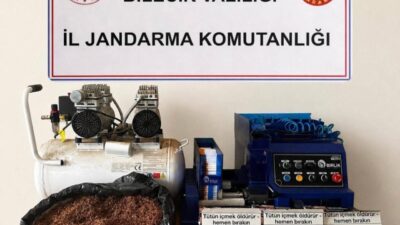 Bilecik’in Bayırköy beldesinde gerçekleştirilen operasyonda, 5 farklı adreste yapılan baskında