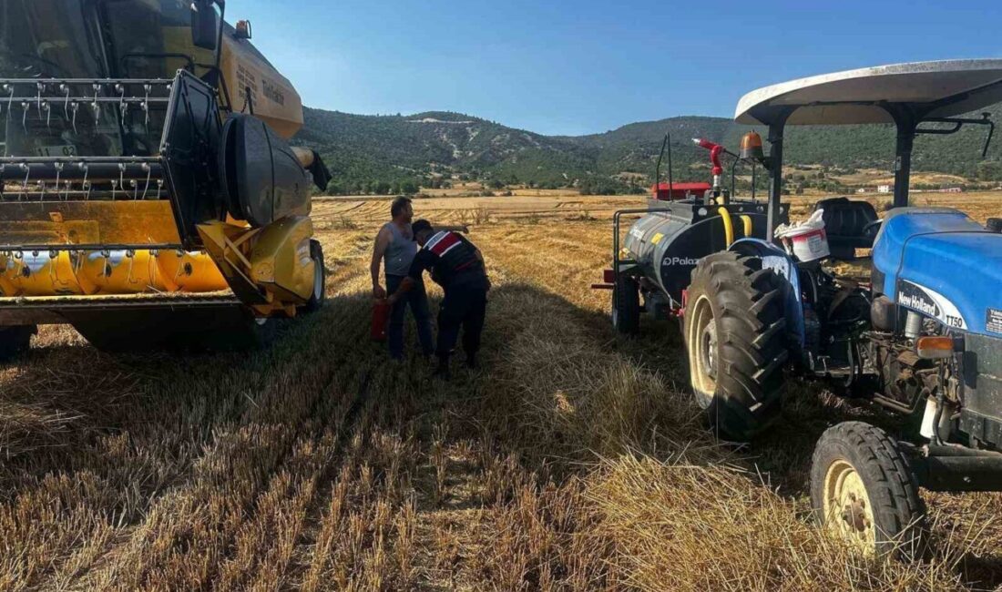 Bilecik ilinde biçerdöver operatörlerine yangın eğitimi sağlandı. Bilecik İl Jandarma