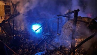 Bir evin ek binasında meydana gelen yangın, Bilecik’in Gölpazarı ilçesine