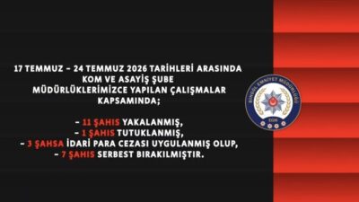 Bingöl’de polis ekipleri tarafından gerçekleştirilen operasyonlarda son bir haftada 11