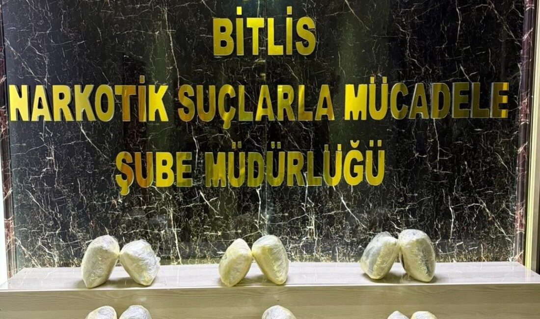 Bitlis ilinde uyuşturucuyla mücadele kapsamında gerçekleştirilen bir operasyonda, polis ekipleri