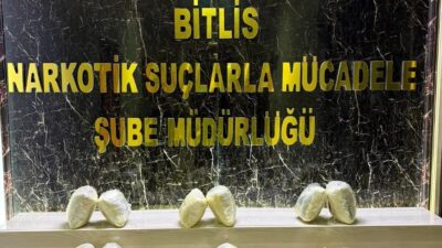 Bitlis ilinde uyuşturucuyla mücadele kapsamında gerçekleştirilen bir operasyonda, polis ekipleri