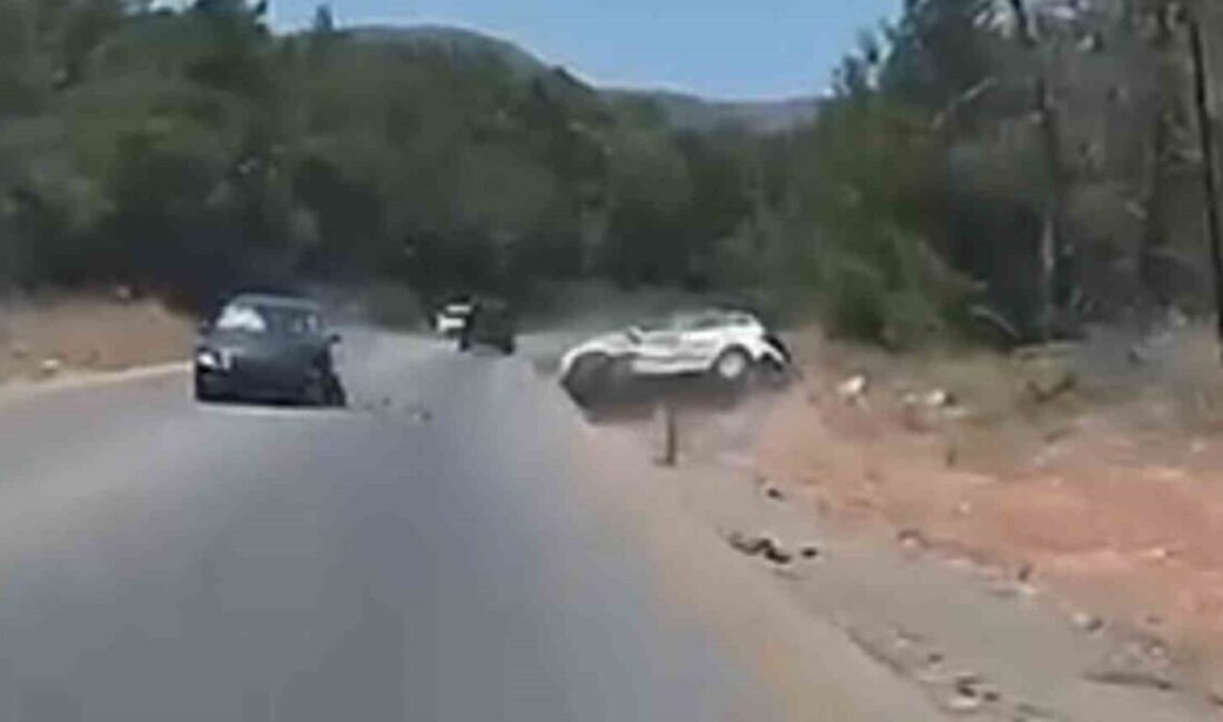 Bodrum ilçesinde meydana gelen trafik kazasında iki aracın çarpışması sonucu