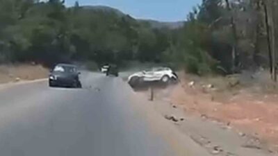 Bodrum ilçesinde meydana gelen trafik kazasında iki aracın çarpışması sonucu