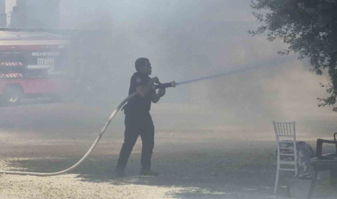 Bodrum ilçesindeki bir personel lojmanında çıkan yangın, itfaiye ekiplerinin müdahalesiyle