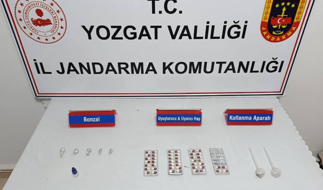 Yozgat İl Jandarma Komutanlığı ekipleri, uyuşturucu madde imal ve ticaretinin