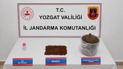 Yozgat İl Jandarma Komutanlığı ekipleri, uyuşturucu madde imal ve ticareti