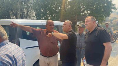 Aydın’ın Bozdoğan ilçesinde tarım ve otlak alanında başlayan yangına, hava