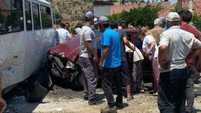 Aydın’ın Bozdoğan ilçesinde, Yeniköy Mahallesi’nde meydana gelen trafik kazasında, işçi