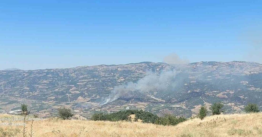 Denizli’nin Buldan ilçesindeki makilik alanda çıkan yangın, yetkililer ve bölge