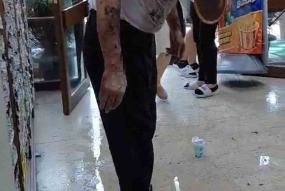 Bursa’da bir işhanında lavabo tıkanıklığını açmak amacıyla kullanılan güçlü kimyasal