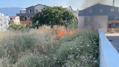Bursa’nın Osmangazi ilçesinde çıkan yangın, itfaiye ekipleri ve vatandaşların yardımıyla