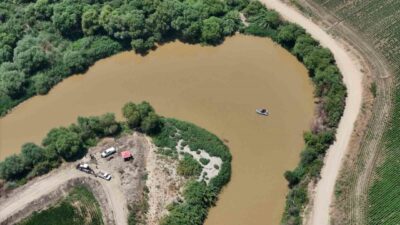 İki çocuğun, Aydın’ın İncirliova ilçesinde Büyük Menderes Nehri’ne girdikten sonra