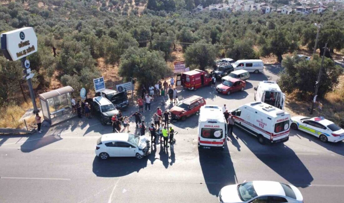 Balıkesir’in Gömeç ilçesinde E-87 karayolunda meydana gelen trafik kazasında 4