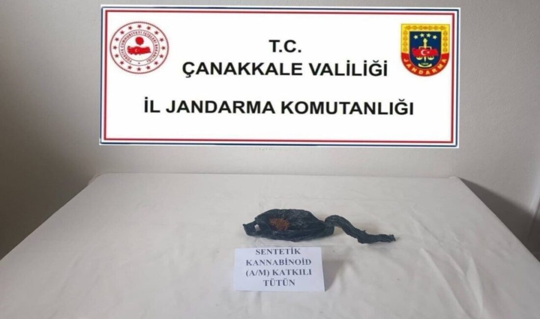 Çanakkale İl Jandarma Komutanlığı Narkotik Suçlarla Mücadele Şube Müdürlüğü ekipleri,