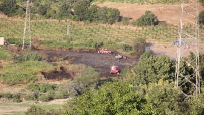 Çanakkale’nin Bayramiç ilçesinde, tarım arazisinde başlayan yangın, Orman Bölge Müdürlüğü