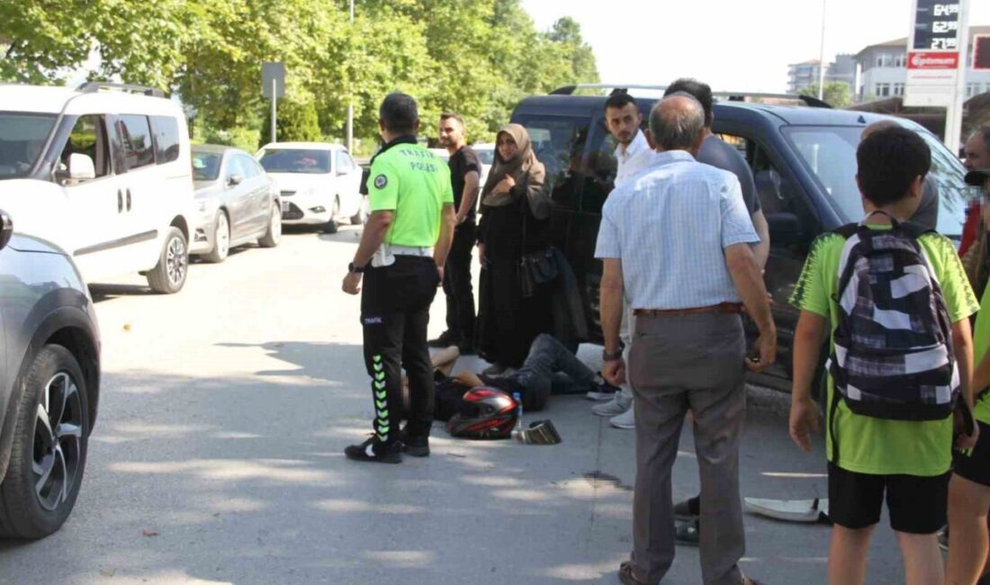 Samsun’un Çarşamba ilçesinde meydana gelen trafik kazasında bir motosiklet sürücüsü