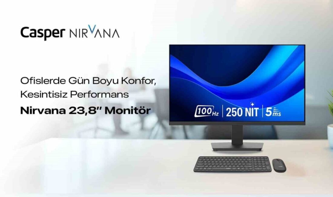 Casper’ın yeni geniş ekran monitörü Nirvana 23.8 inç, kurumsal çalışma