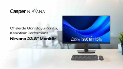 Casper’ın yeni geniş ekran monitörü Nirvana 23.8 inç, kurumsal çalışma