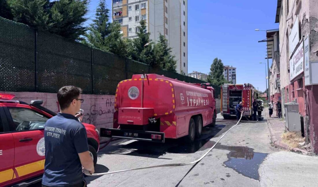 Melikgazi ilçesindeki bir çelik eşya atölyesinde çıkan yangın, yetkililerin zamanında